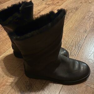 UGG Black Fur-Lined Winter Boots